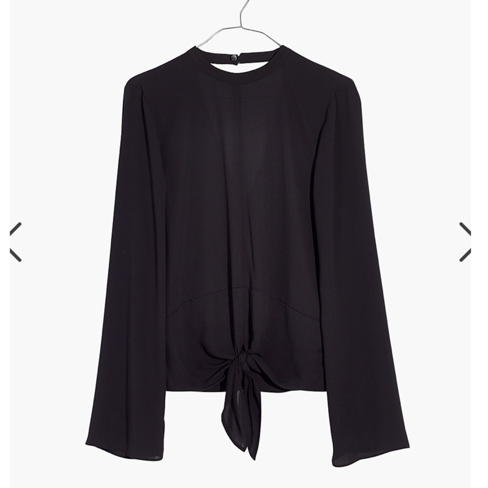 New- Madewell front tie blouse - Picture 4 of 5